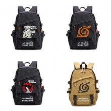 Naruto anime canvas backpack bag