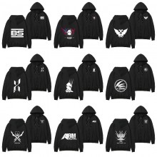 Arknights anime zipper cotton thin hoodies sweatsh...