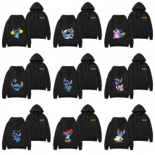 Stitch anime zipper cotton thin hoodies sweatshirt
