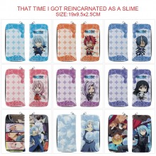 Tensei shitari slime anime long zipper wallet purs...