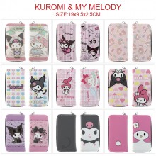 Melody Kuromi anime long zipper wallet purse