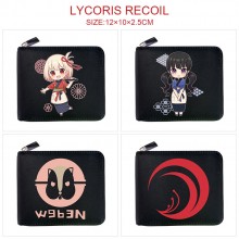 Lycoris Recoil anime zipper wallet purse