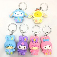 Sanrio Melody kitty Cinnamoroll Kuromi figure doll key chains