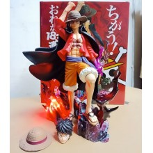 One Piece Luffy anime figure 2 heads(can lighting)