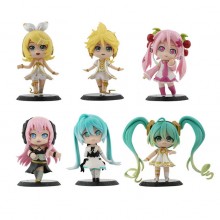 Hatsune Miku anime figures set(6pcs a set)(OPP bag...