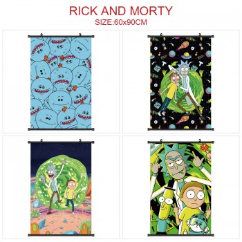 Rick and Morty anime wall scroll wallscrolls 60*90CM