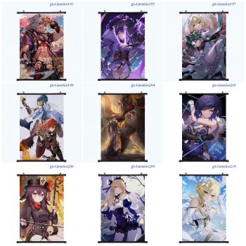 Genshin Impact game wall scroll wallscrolls