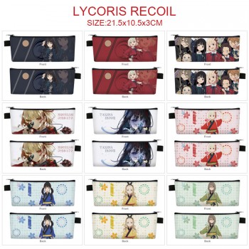 Lycoris Recoil anime PU zipper pen case pencil bag