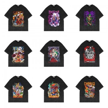 One Piece 280g anime heavy short sleeve cotton t-shirt t shirts street wear