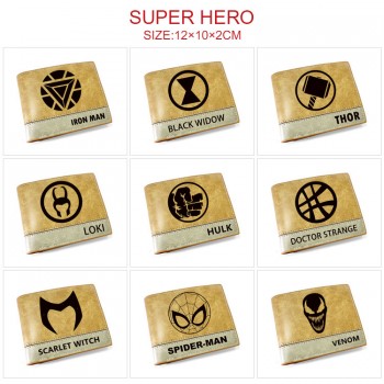 Super Hero Iron Spider Super Man wallet purse