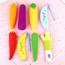 Fruits Vegetables Cats claw silicon pen bag pencil case