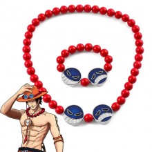 One Piece ACE anime alloy necklace/bracelet