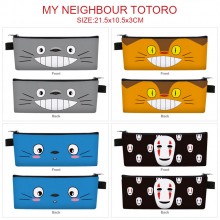 Totoro anime PU zipper pen case pencil bag