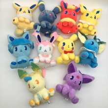 6inches Pokemon Eeveelution plush dolls set(10pcs ...