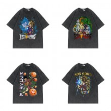 Dragon Ball 230g round neck short sleeve wash water cotton t-shirt