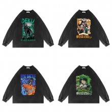 My Hero Academia round neck long sleeve wash water...