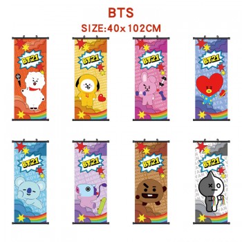 BTS BT21 star wall scroll wallscrolls 60*102CM