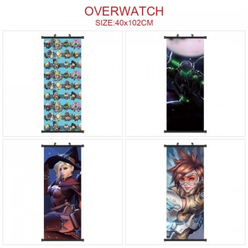 Overwatch game wall scroll wallscrolls 40*102CM