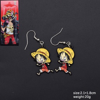 One Piece Luffy ACE Sabo anime earrings