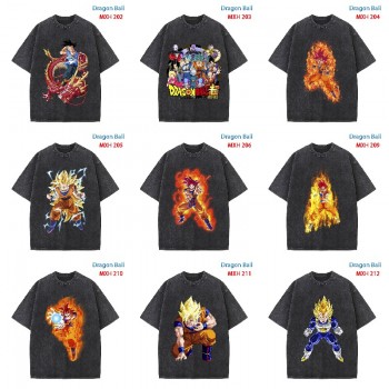 Dragon Ball anime short sleeve wash water worn-out cotton t-shirt