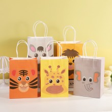 The animal Giraffe Zebra Tiger Lion Elephant paper...