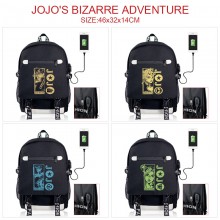 JoJo's Bizarre Adventure USB charging laptop backpack school bag