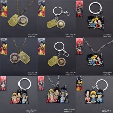 One Piece Luffy ACE hat anime key chain/necklace