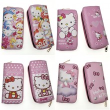 Hello kitty anime zipper long wallet