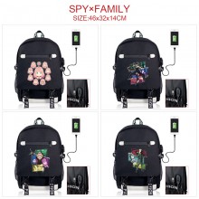 SPY FAMILY anime USB charging laptop backpack school bag