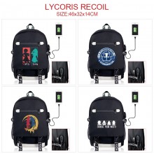 Lycoris Recoil anime USB charging laptop backpack school bag