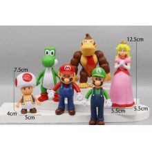 Super Mario anime figures set(6pcs a set)(OPP bag)