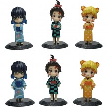 Demon Slayer anime figures set(6pcs a set)(OPP bag...