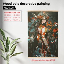 Onmyoji game wood pole decorative painting wall scrolls