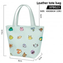 Pokemon anime waterproof leather tote bag handbag