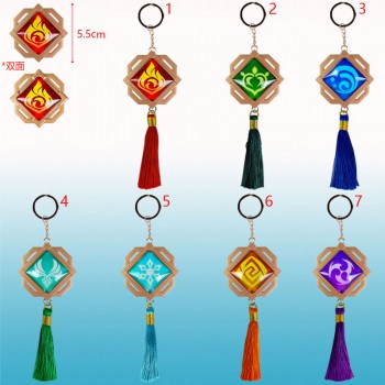 Genshin Impact Liyue Vision game two-sided key chain