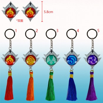 Genshin Impact Snezhnaya Vision game two-sided key chain