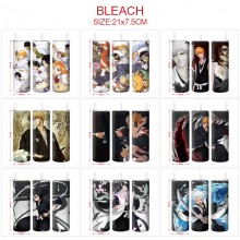 Bleach anime coffee water bottle cup with straw st...