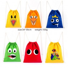 Rainbow friends game drawstring backpack bag