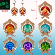 Genshin Impact Inazuma Vision game two-sided luminous key chain