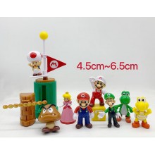 Super Mario anime figures set(6pcs a set)(OPP bag)