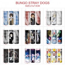 Bungo Stray Dogs anime coffee water bottle cup with straw stainless steel