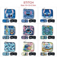Stitch anime zipper wallet purse