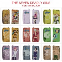 The Seven Deadly Sins anime long zipper wallet pur...