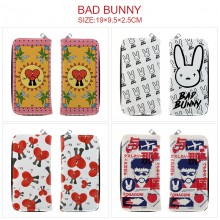 Bad Bunny anime long zipper wallet purse