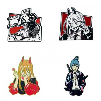 Chainsaw Man anime alloy brooch pins