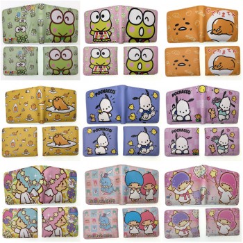 Keroppi Gudetama Pochacco Little twin star wallet