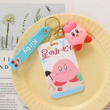 Kirby anime ID cards holders cases lanyard key cha...