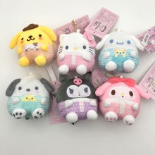 3.6inches Melody kitty Cinnamoroll Kuromi plush wa...