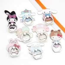 Sanrio Melody kitty Cinnamoroll Kuromi mobile phone ring iphone finger ring round