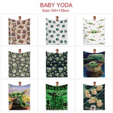 Star Wars Yoda anime flano summer quilt blanket